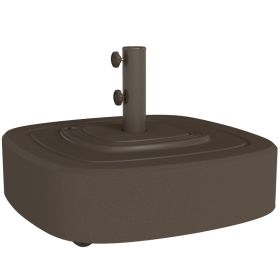Patio Umbrella Base Outdoor Umbrella Stand with Wheels for 1.5"/1.9" Umbrella Poles (Option: Brown-655x615x195 mm)