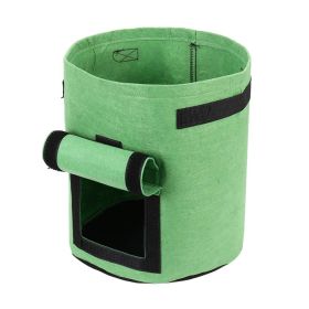 7 Gallon-5Pack Garden Potato Grow Bags With Carry Handle For Vegatable Tomatoes Carrots Taro Aeration Fabric Pots Heavy Duty (Option: 5pcs)