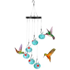 Wind Chimes Humming Bird Feeder Ant And Bee Proof Outdoor Hanging Hummingbird Feeder For Viewing Decoration For Garden Patio Yard Balcony (Option: Feeder)