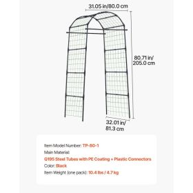 Cucumber Trellis, U-Shape Garden Trellises For Raised Bed, Metal Arch Plant Support For Vine, Climbing Plants Outdoor, Peas, Beans, Zucchini, Tom (Option: Black)