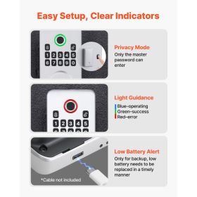 Fingerprint Door Lock, Electronic Biometric Deadbolt With Pioneering Easy-Grip Design, Auto Locking, One-Time Code, Anti-Peeking Password, Keyles (Option: Black)