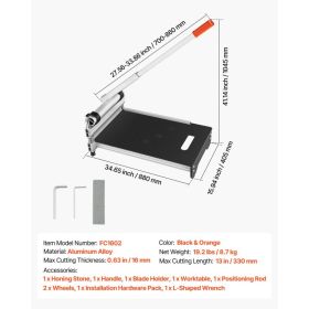 13 Inch Vinyl Floor Cutter, 16mm Thick Laminate Flooring Cutter With 15°/30°/45° Adjustable Angle Settings, Flexible Wheels, Telescoping Handle, (Option: Black)