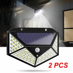 Solar Lights Outdoor Waterproof - Flood Lights With Motion Sensor, Courtyards, LED Solar Light For Streets, Courtyards,Parking Garages (Option: 2Pcs)