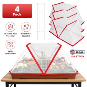 4Pack  Garden Row Accelerator Plants Covers Plant Net Cage Guard Greenhouse Covers Protect Seedling Fruit Vegetable Rows From Frost Animals (Option: 4Pcs)
