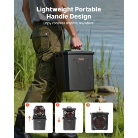 Misting Fan, More Than 2700RPM Motor Mister Fan, Mister Cooling Fans With 2.38 Gal Water Tank, 10000mAh Battery, 4-Speed Wind & 5 Lighting Modes, (Option: Black)